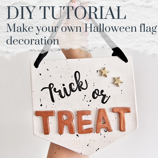 Create your own Halloween 'Trick or Treat' flag decoration - tutorial