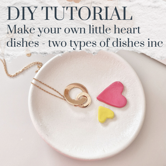 Small decorative heart dishes tutorial
