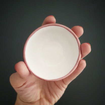 Small rose gold and white trinket dish