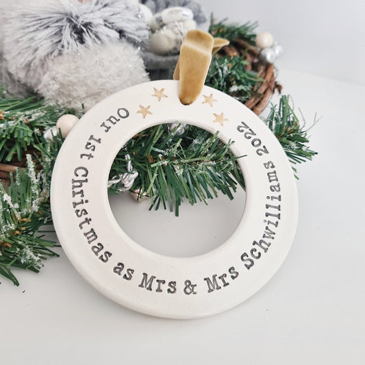Our first Christmas married keepsake