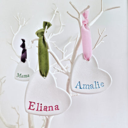 Little Wisteria Personalised Valentines hanging Heart