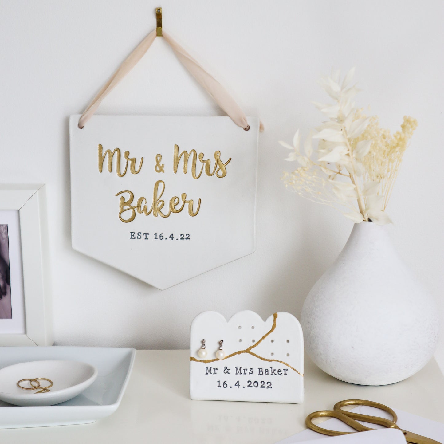 Personalised Mr and Mrs Wedding Keepsake Sign